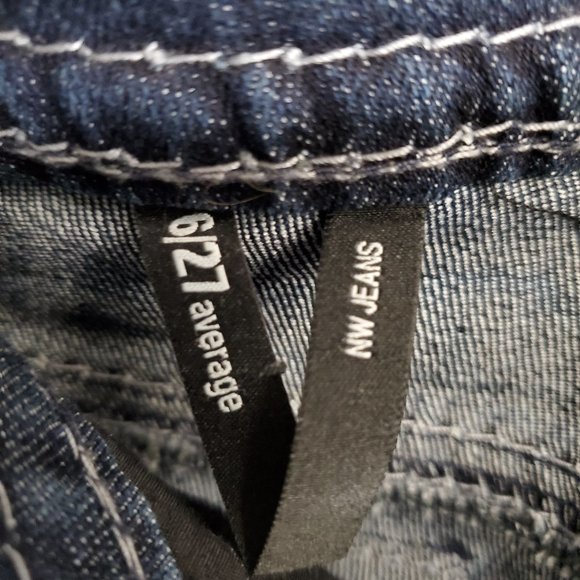 Nine West Women's Embellsished Stretch Denim Boot Cut Blue Jeans Size 6 - Picture 6 of 11